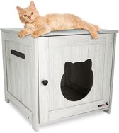 MaxxPet Houten Kattenhuis - Kattenhok - Kattenren - Kattenkooi voor binnen - 30x30x30cm