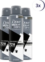 Dove Men+Care Déodorant Spray Invisible Dry - Pack économique 3 x 150 ml